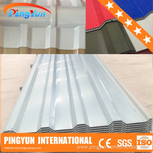 Decorative asa PVC hollow plastic roof sheet